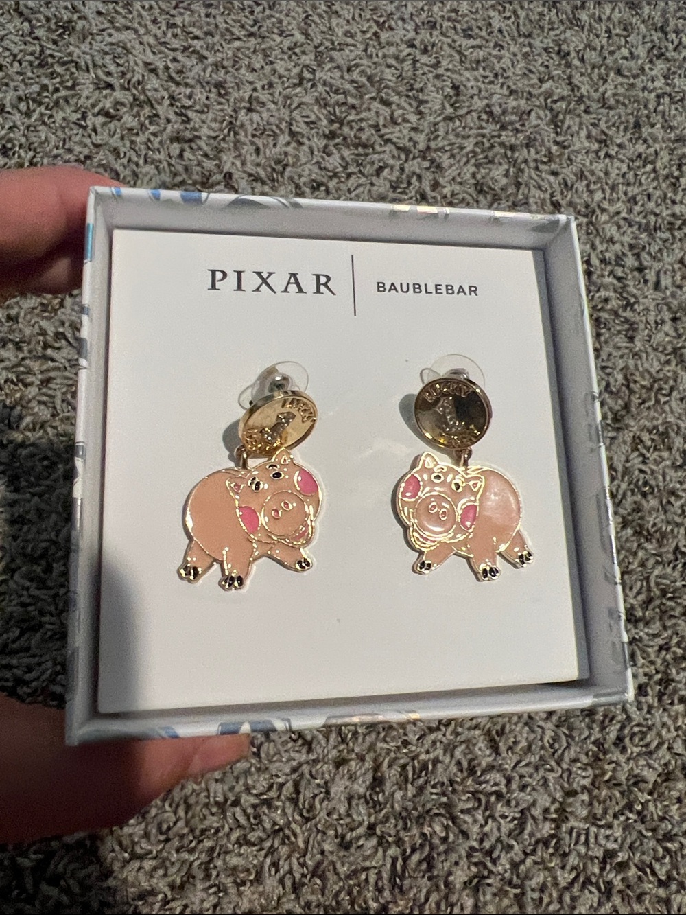 BaubleBar Pixar Pink Piglet Drop Earrings for Kids